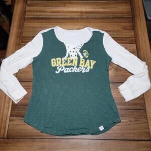 Fanatics LS Green Bay Packers Top w/ Ties - Size Medium